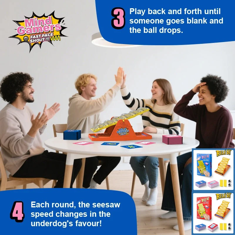 

Board Game Tilt n Shout Swinging Stilt Multiplayer Battle Answering Interactive Table Game Family Party Board Games Kids Toy []_