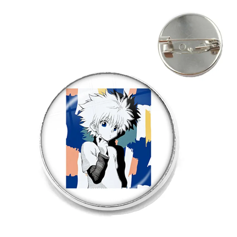 Anime Hunter x Hunter Hisoka Testing Glass Dome Pin Badge Cosplay Kurapika Killua Zoldyck GON·FREECSS Number Brooch Gift