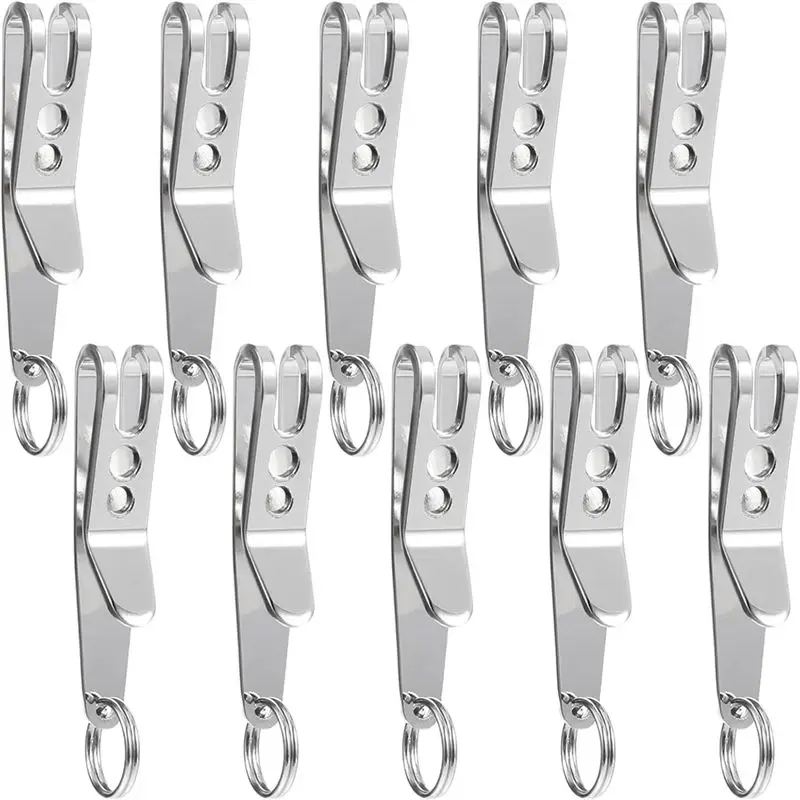 

Карманные зажимы для ключей VEHO-Outdoor Adventure из нержавеющей стали, 10 шт., с глубоким креплением для повышения портативности