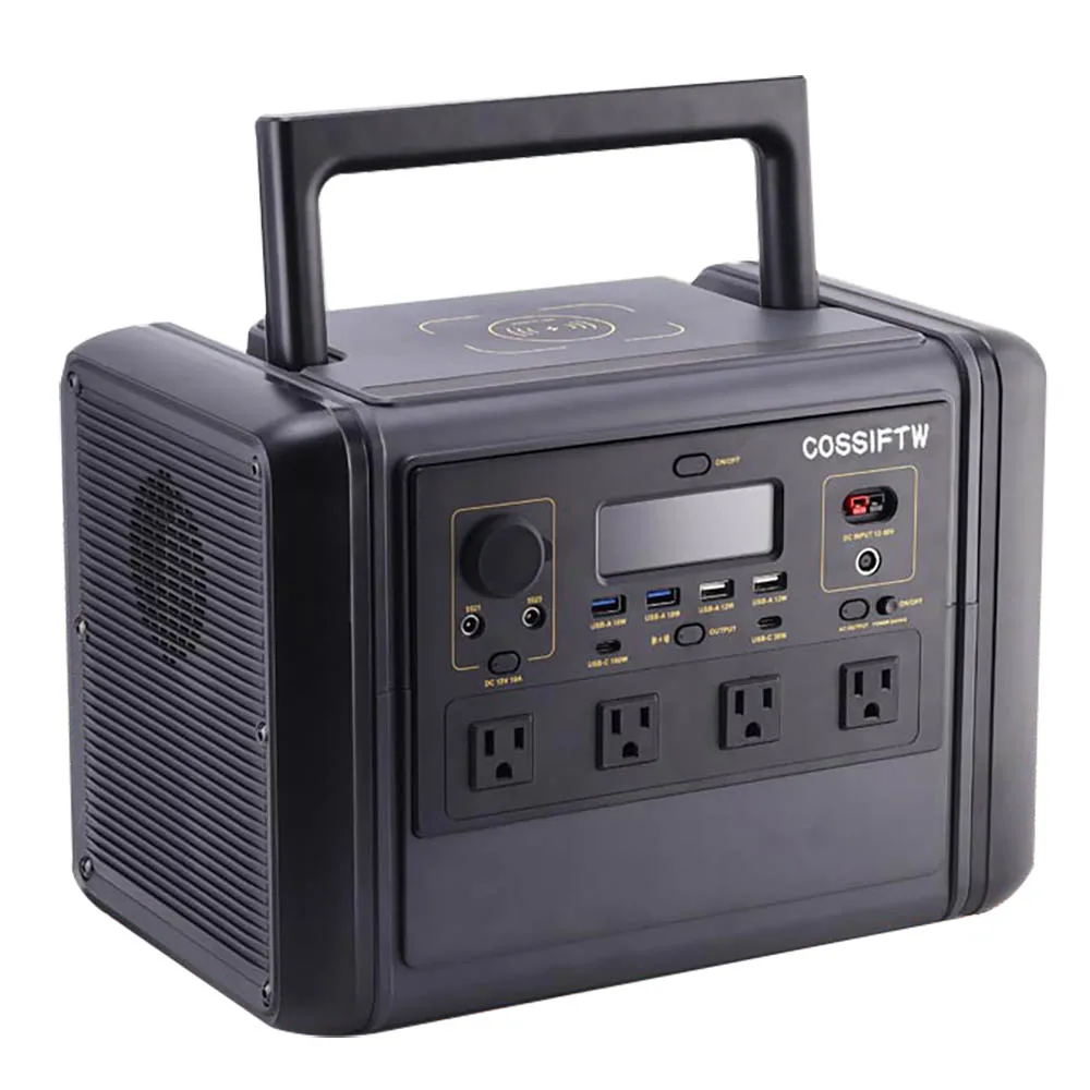 

Портативная электростанция 1200 Вт, чистая синусоида, розетка переменного тока, 2400 Вт, пиковая внешняя батарея для кемпинга на открытом воздухе