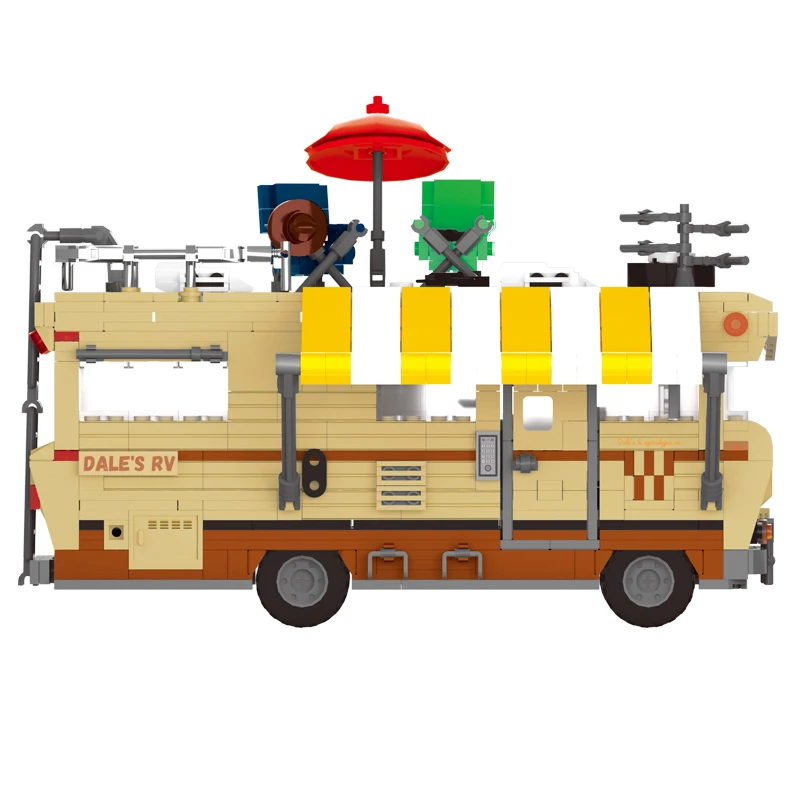 1288PCS Apocalypse RV Model Building Blocks Camper Van Ornaments DIY Assembly Vehicle Bricks Toys For Kids Boys Adult Gifts