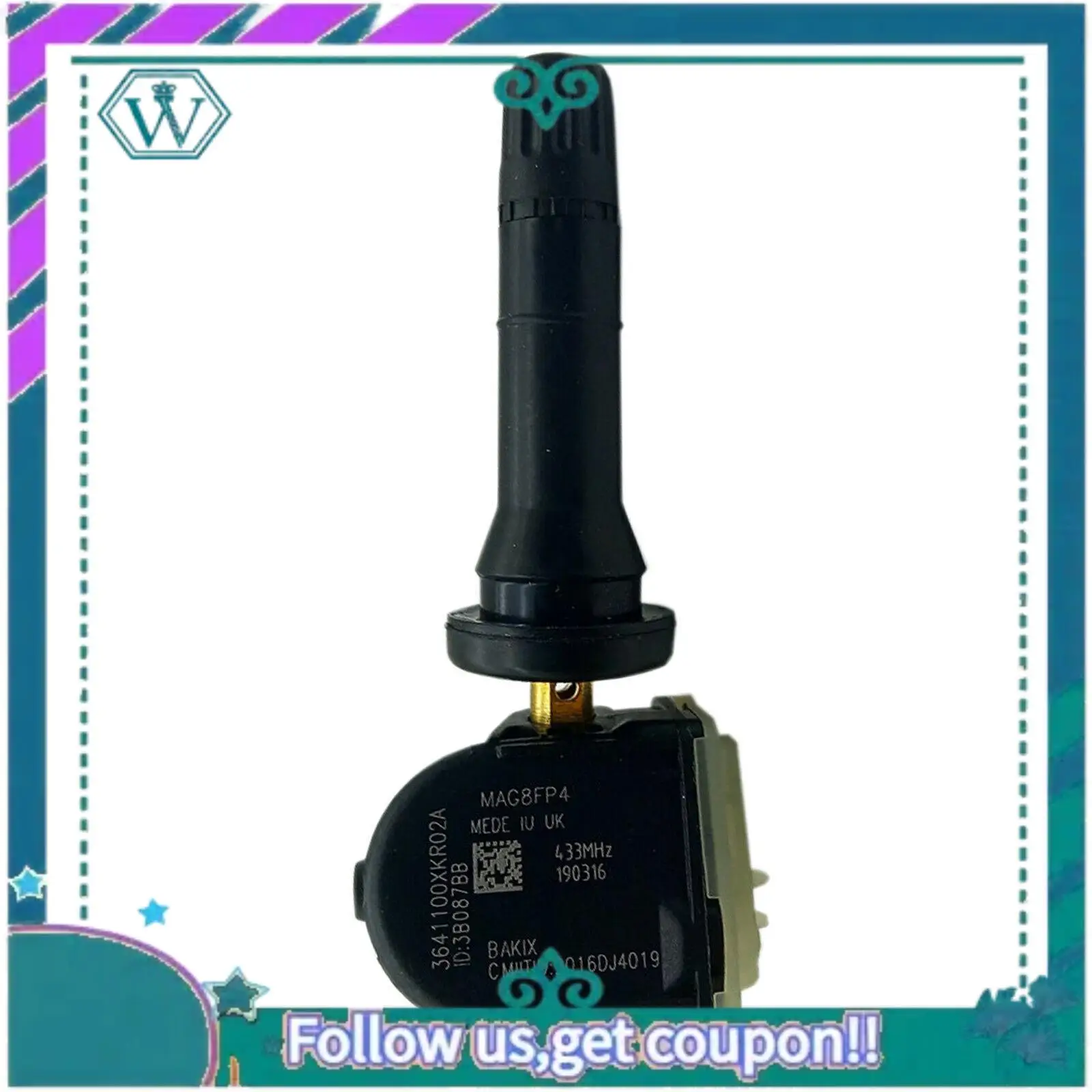 

AA92-4Pcs TPMS Tire Pressure Sensor 433MHZ 3641100XKR02A For Great Wall Haval 2019 F7 H6 WEY VV5 VV6 VV7 Tire Sensor Crysler