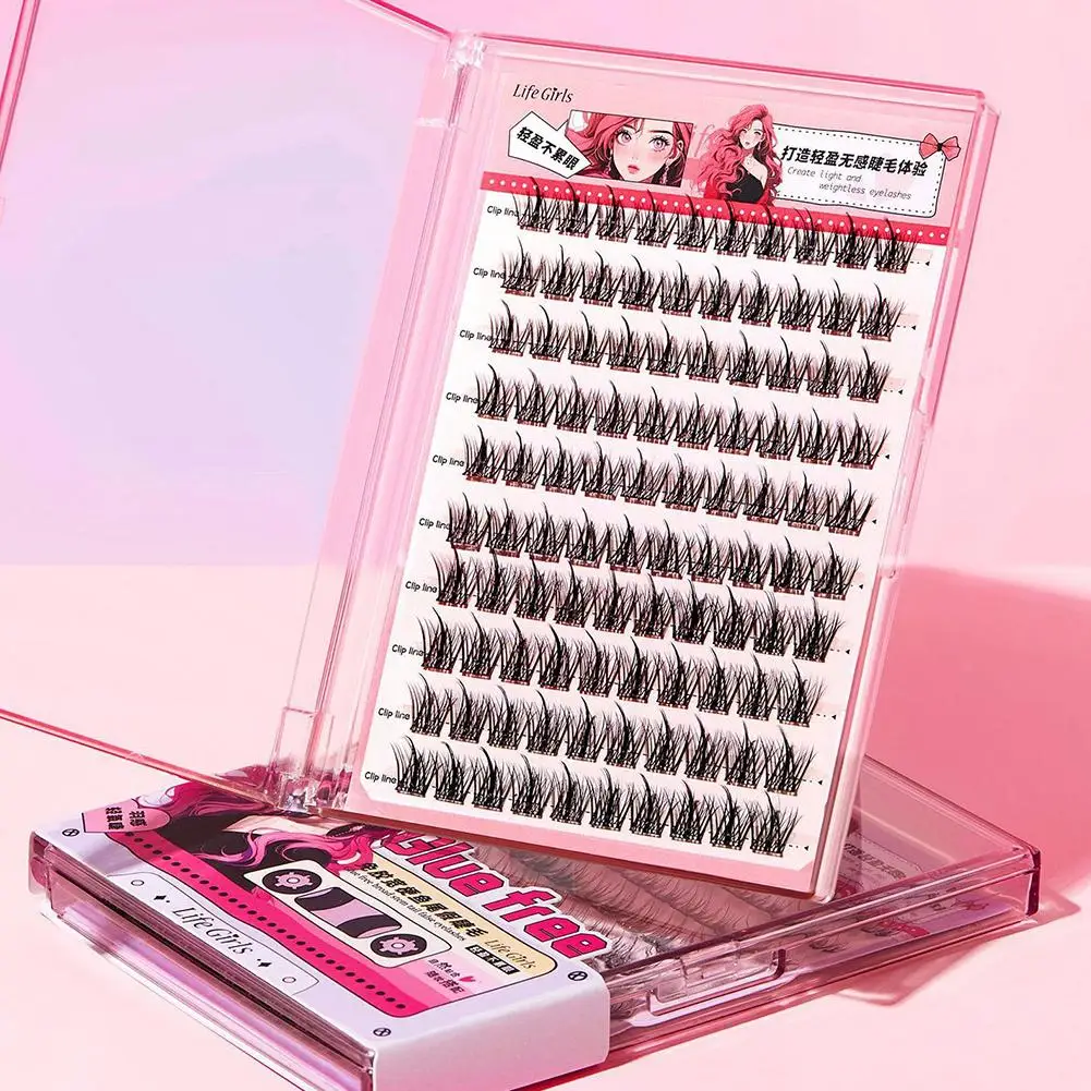 

Voluminous No Need Glue Self-adhesive False Eyelashes Fluffy Tail Sunflower DIY Extension Thick Anime Lash Curling Fish M5K2