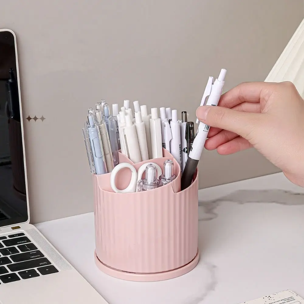 Multi-function Makeup Brush Box 360 Rotating Practical Student Pen Holder Large Capacity Plastic Stationery Organizer Bathroom