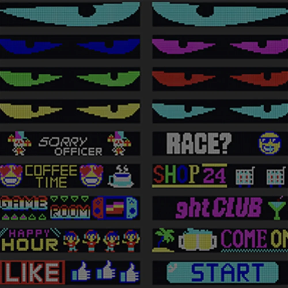 لوحة بكسل مصفوفة LED قابلة للبرمجة لوحة نصية قابلة للتمرير APP بلوتوث التحكم شاشة عرض مرنة لديكور علامة شاحنة السيارة