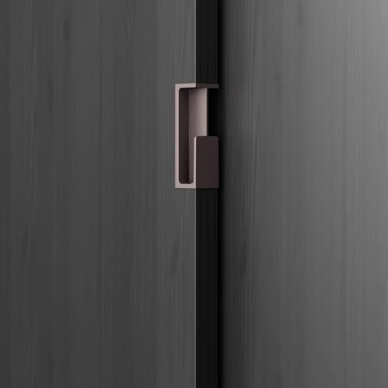 Upgrade with edge closure, edge sealing, pocket sliding door, sliding door, dark handle one, hidden handle in the body