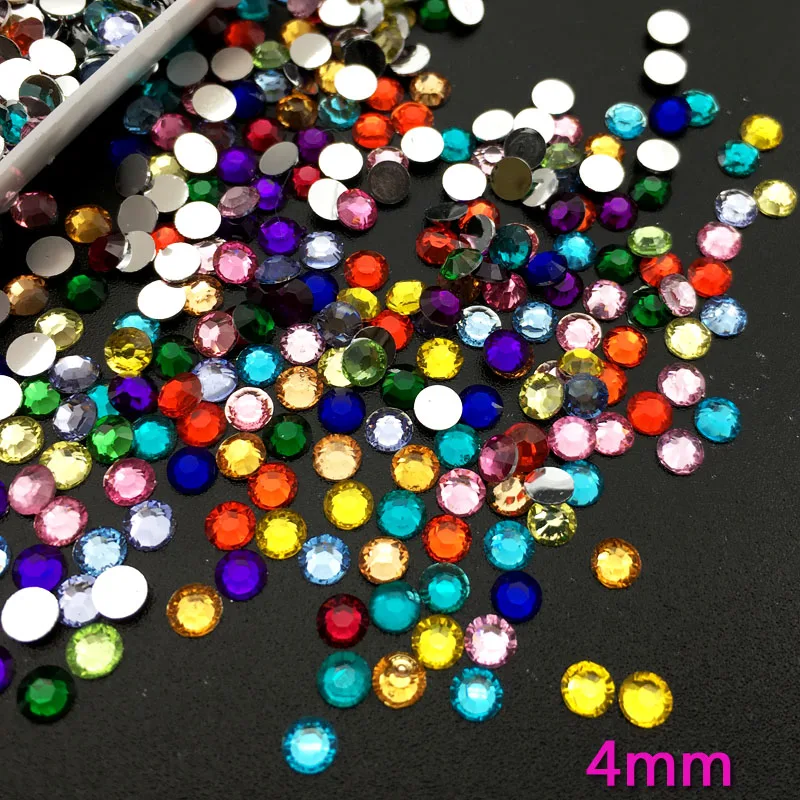 Mélange de strass colorés pour Nail Art, chaussures à paillettes en cristal, décoration de mariage, 2,3,4MM