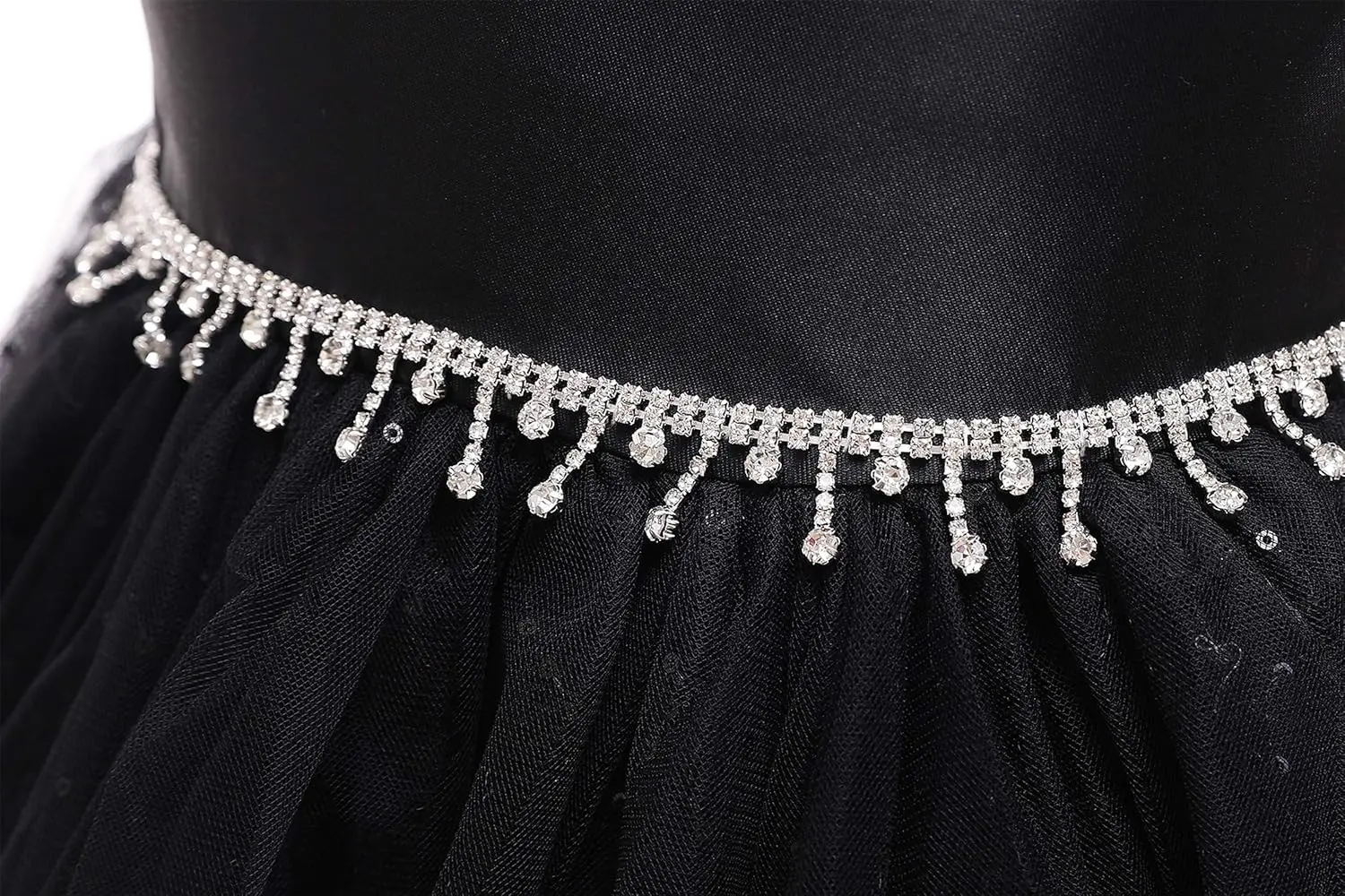 Vestido retrô de flor para meninas, vestido infantil brilhante de chiffon com strass para ocasião formal, festa de aniversário, formatura de dança, vestido de comunhão