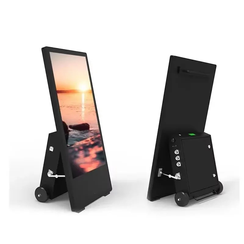 Portable LCD Advertising display Playing Equipment Billboard HD touch screen kiosk Outdoor Mobile digital signage