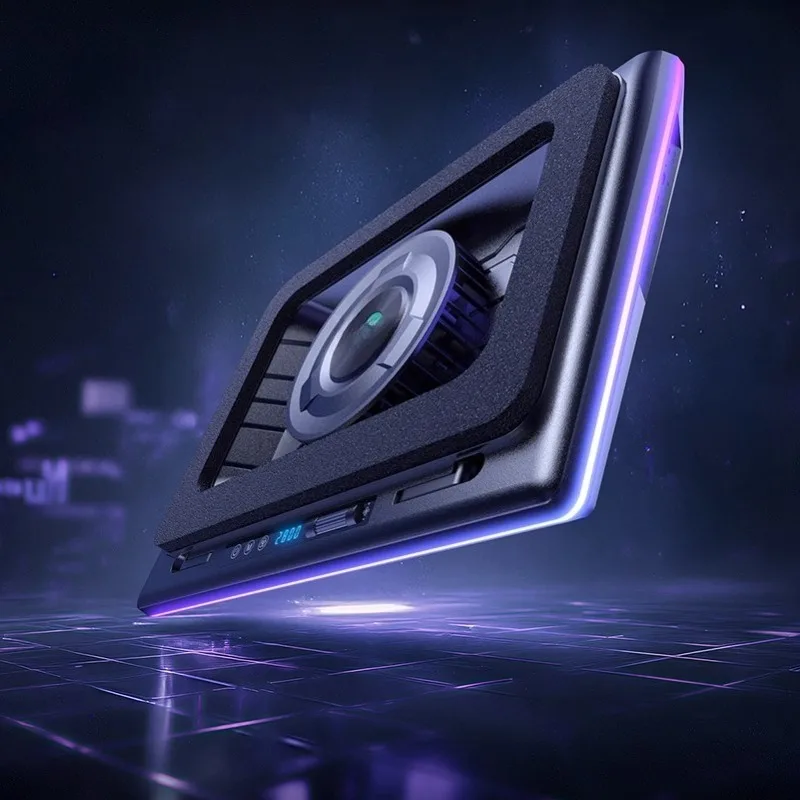 

Green Juneng Intelligent Control Pressure Wind Radiator V16 Laptop Wind Pressure Cooling Base V12 Cooling Fan Game Book Special