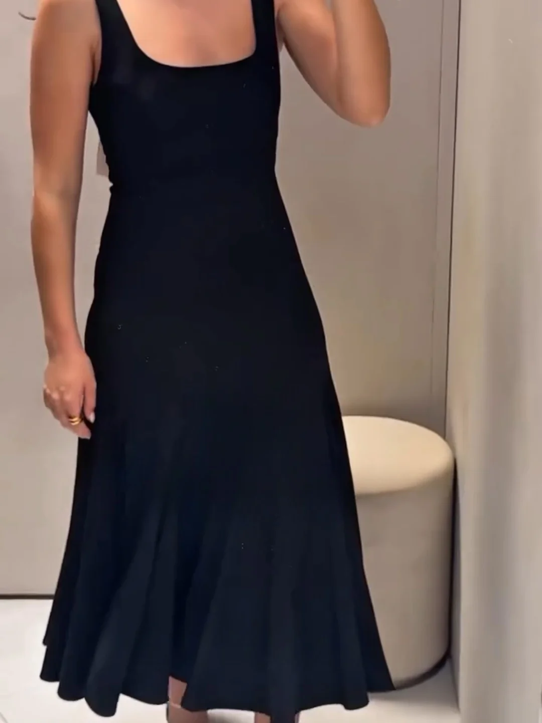 

Women's basic black slim midi dress suspenders zipper dress new spring summer fashion holiday party dinner elegant dress