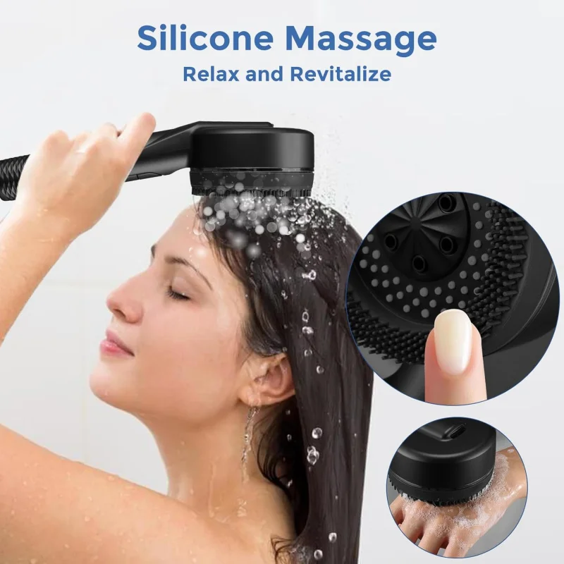 Filtered Shower with Handheld,Adjustable 4 Spray High Pressure Shower with Off Switch,Handheld Showerhead RV with