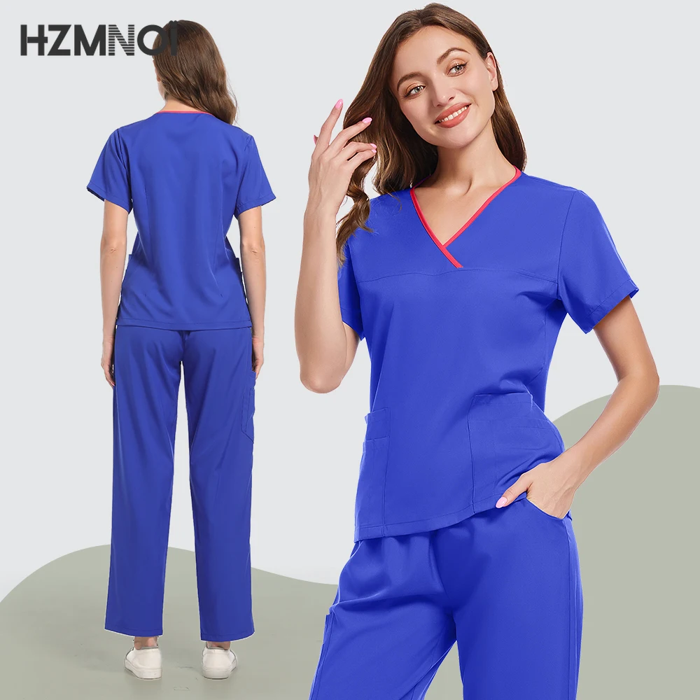 Vendite all'ingrosso Doctor Nurse Scrubs Set uniformi mediche donna Jogger Set accessori ospedalieri sala operatoria abbigliamento da lavoro chirurgico