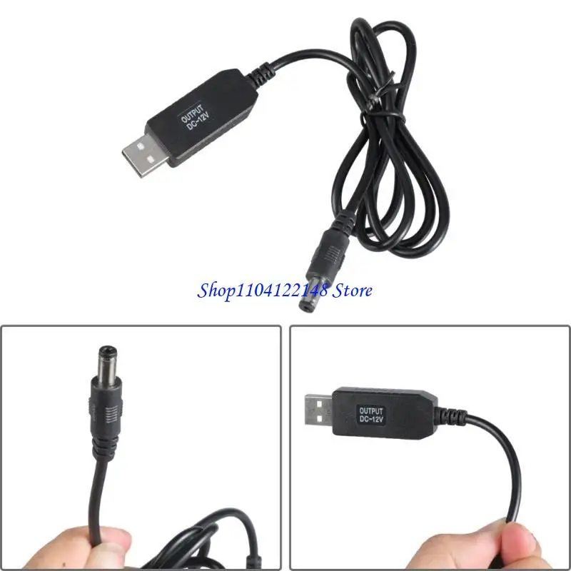 P9FA USB 5V to DC5521 12V Step Up Converter Cable for Low Power Electronic Devices