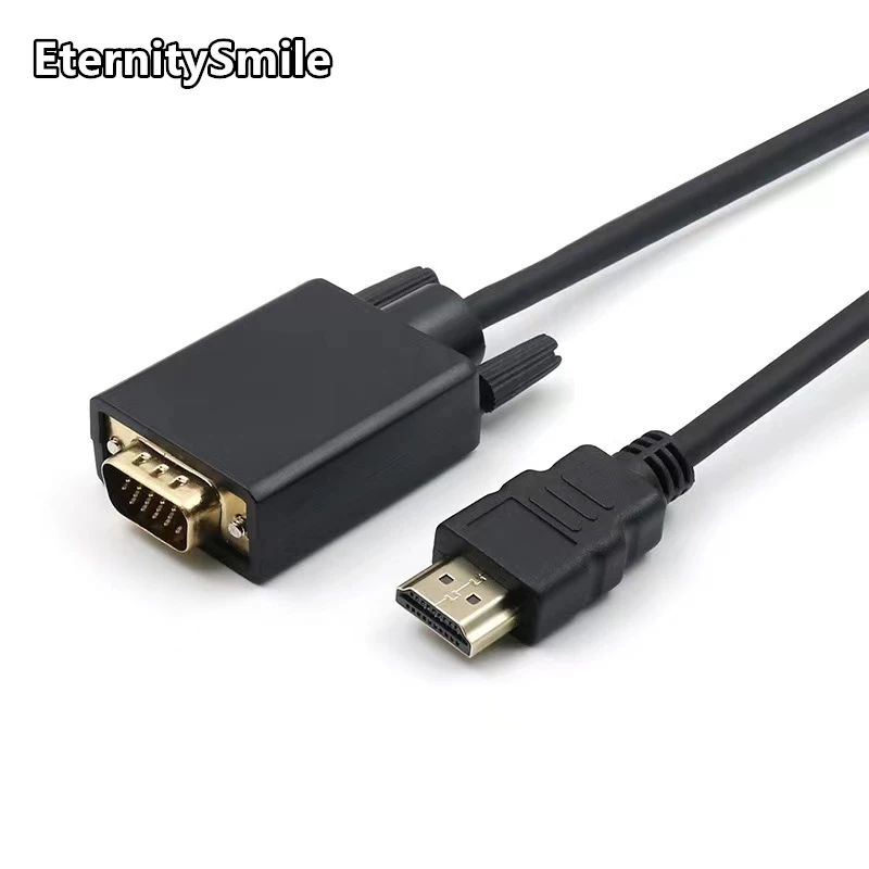 

1.8m Gold-Plated HD to VGA Cable HD Male to VGA Male Video Converter Cord for Computer, Desktop, Laptop, Monitor, Projector
