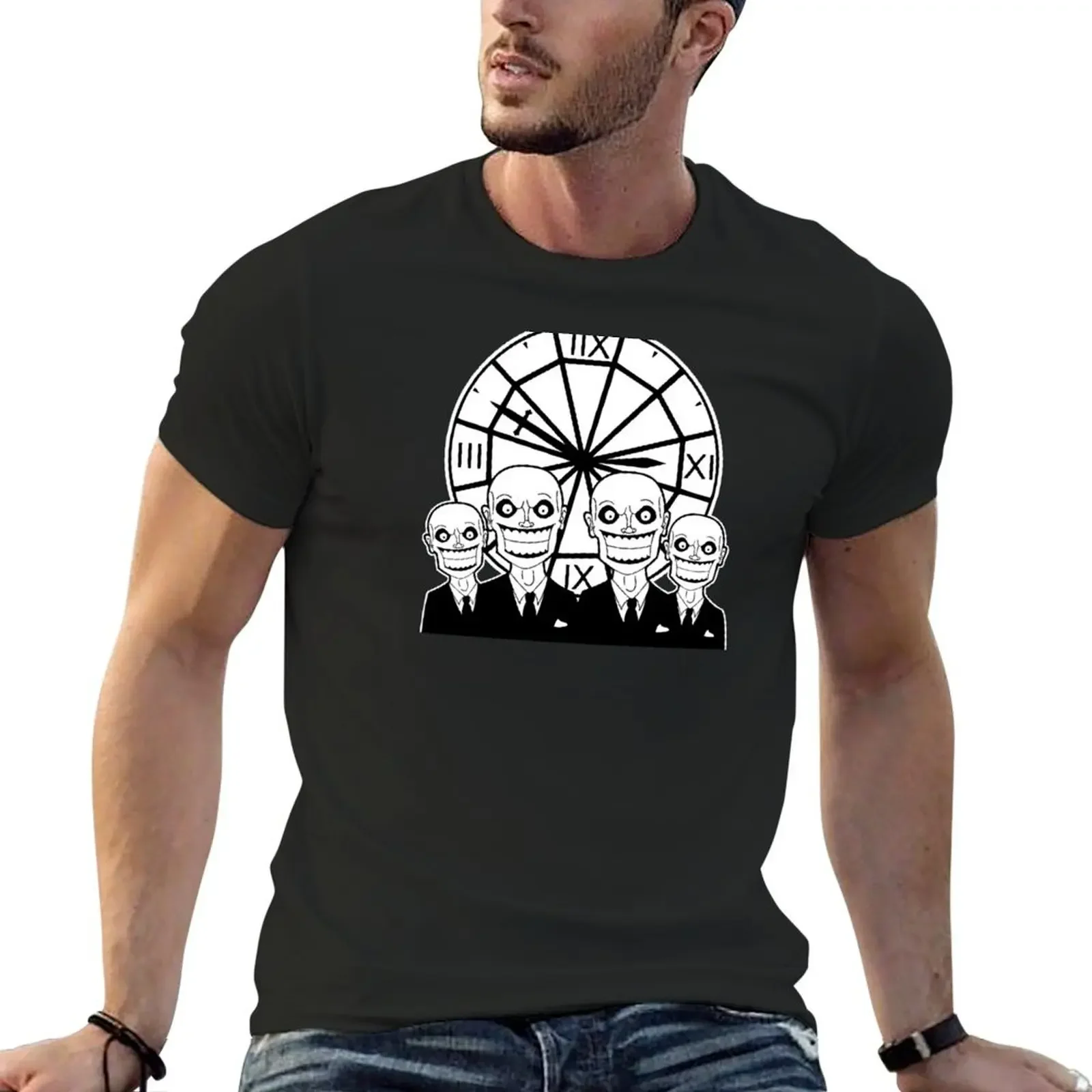 Die Herren Clock tower T-Shirt Schweiß blau Archiv Schwergewichte T-Shirt Männer 100 ℅ Baumwolle