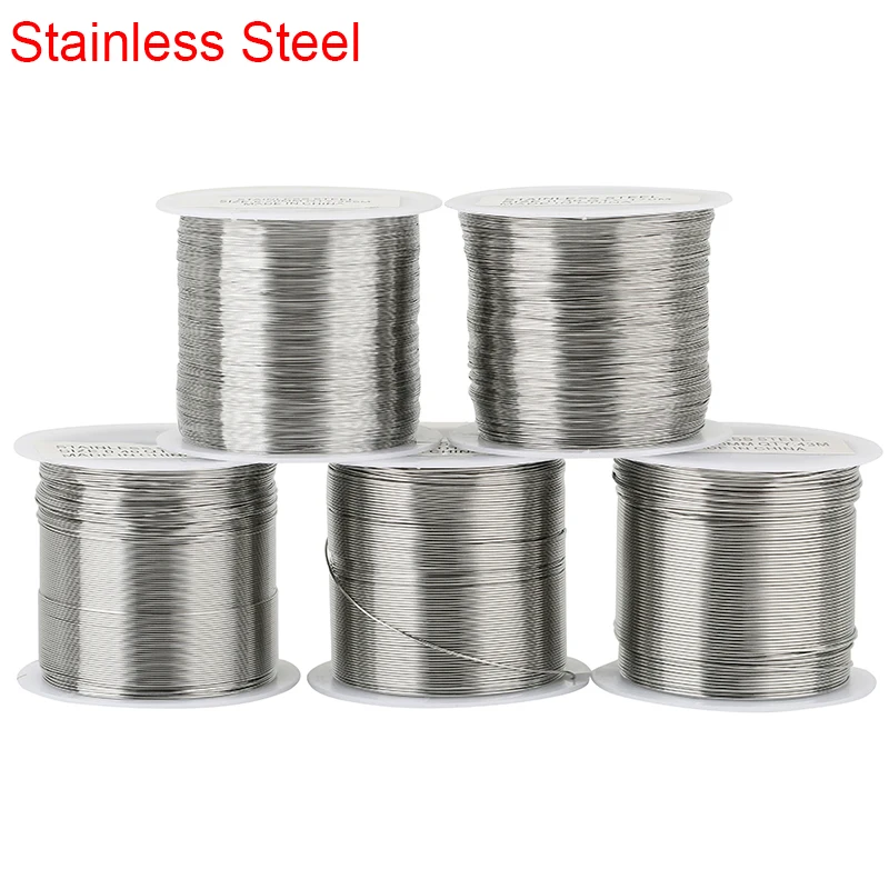 

1 рулон шнуров для браслетов из нержавеющей стали с бисером 0,2 0,3 0,4 0,5 0,6 мм прочная нить для ожерелья для изготовления ювелирных изделий своими руками