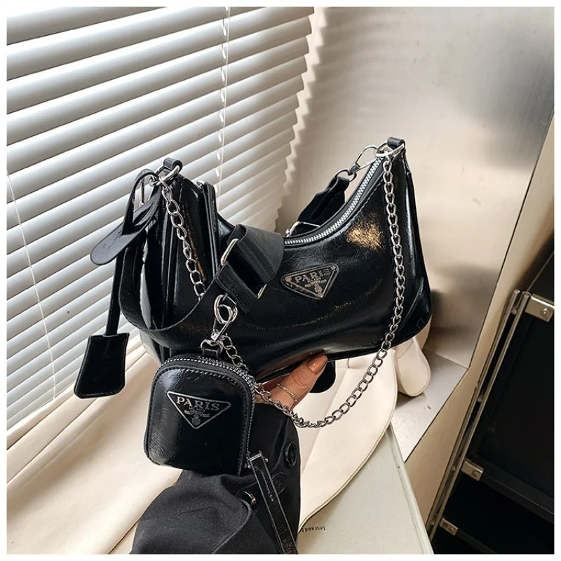 

Универсальная сумка на плечо с цепочкой в роскошном стиле, новинка 2025, высококачественная, маленькая, на одно плечо, женская сумка под мышками