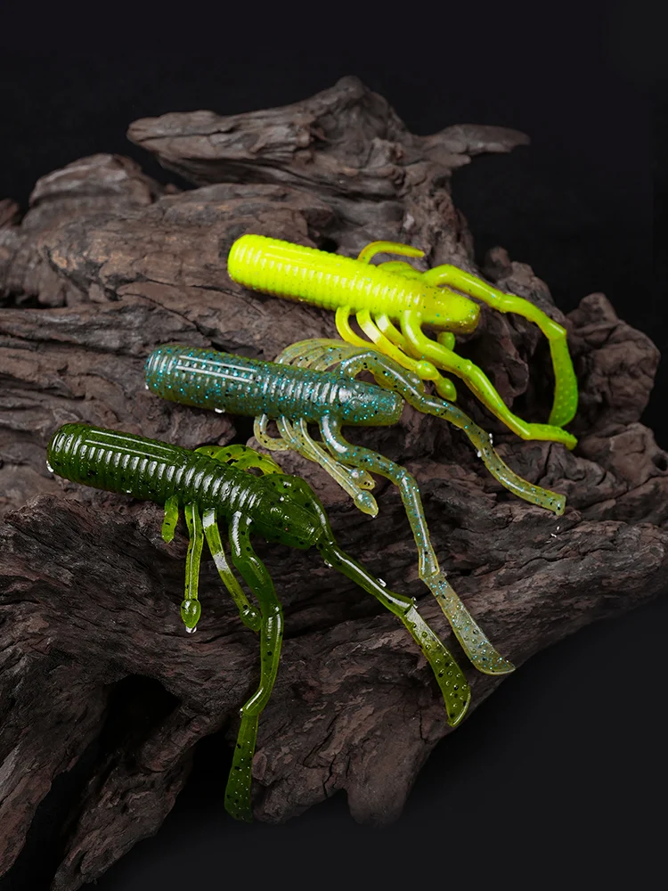 Japanese Yamamoto 4.4-inch Hugger Shrimp Worm, Scorpion, Long Tail and Soft Worm Luya Soft Bait