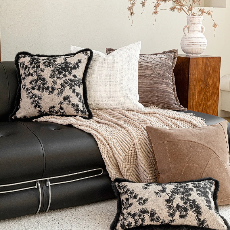 30X50/45X45/50X50CM Medieval Throw Pillow Cover Light Luxury Retro Stamping Waist Cushion Cover Decor Home Decorative Pillowcase