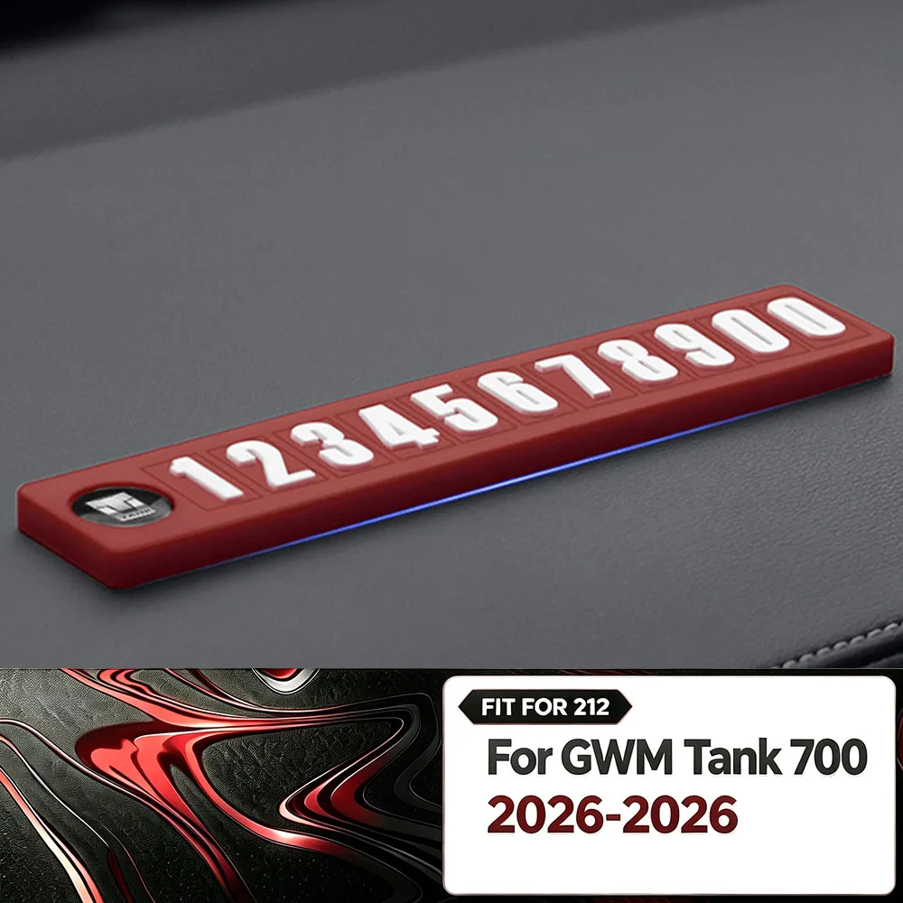 Fit For GWM Tank 700 2026 Temporary Parking Number Plate Car Moving Phone Card Premium Interior Accessory Custom Auto Essentials
