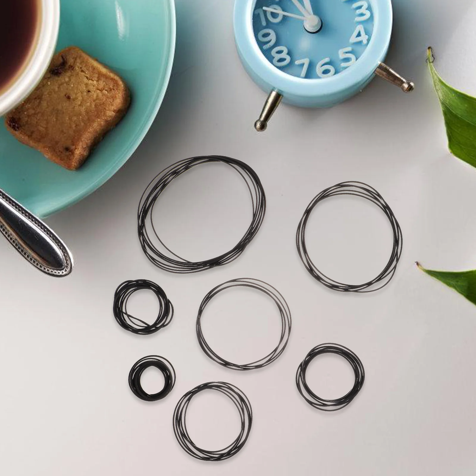 

50 pcs Cassette Recorder Belts Square Rubber Recorder Belts For Maintenance Repair Replacement Compatible With Most Devices