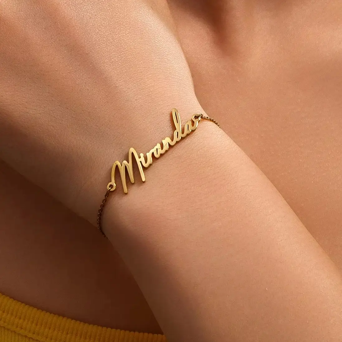 

Classic Custom Name Letter Bracelets For Women Men Stainless Steel Charm Jewelry Making Daily Wear Joker Jewelry Gifts Wholesale