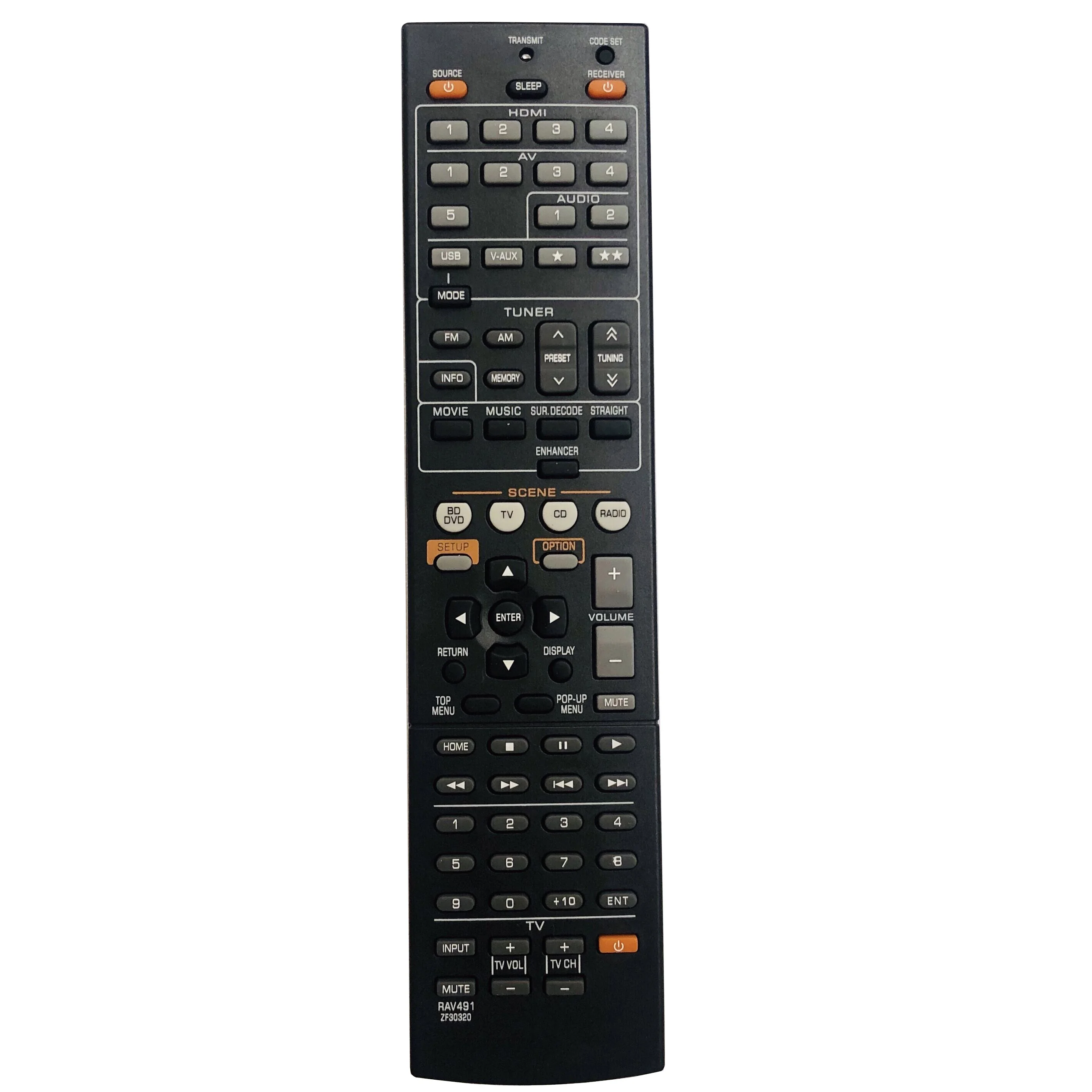 Remote Control For Yamaha YHT-699U YHT-799U HTR-5064 HTR-3063BL HTR-5063 RAV495 YHT-599U A/V Audio Video Receiver