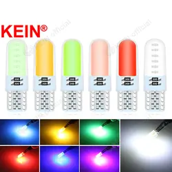 KEIN 8PCS T10 Led W5W 5W5 Bulb WY5W 194 Interior Light COB Silicone Door Dome Parking Signal Lamp Auto 12V For Lada Car Styling
