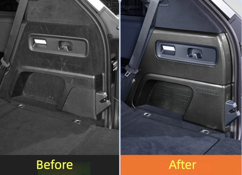 Car Trunk Both Side Protective Panels Fit for ZEEKR 9X‌ 2026 Modified Carbon Fiber Pattern Car Trunk Anti Kick Guard Accessories
