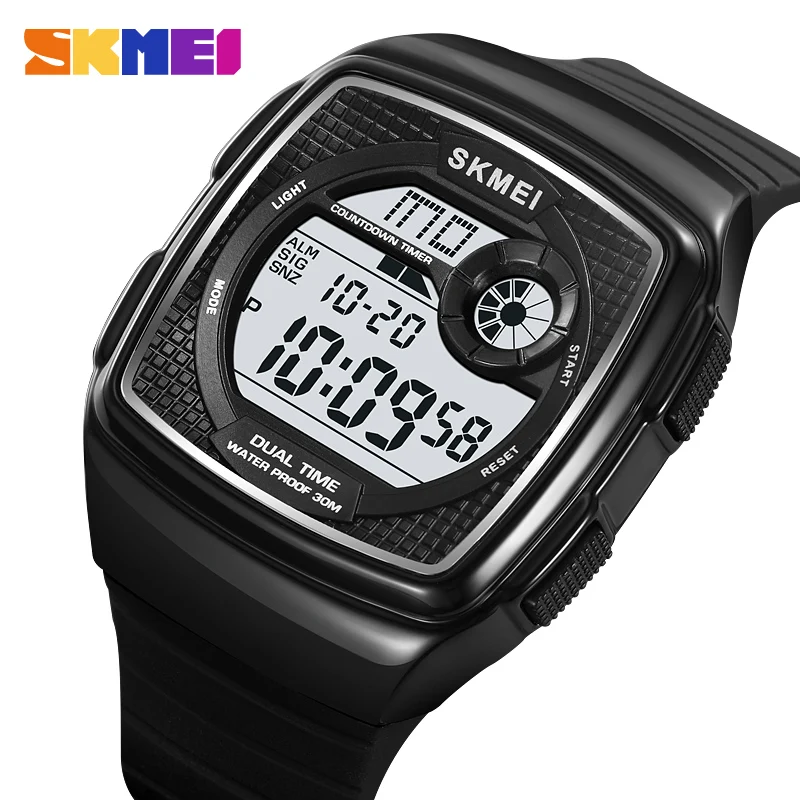 

SKMEI 2208 hombre Digital Movement Countdown Sport Watches Mens Casual Back Light Waterproof Stopwatch Alarm Wristwatch reloj