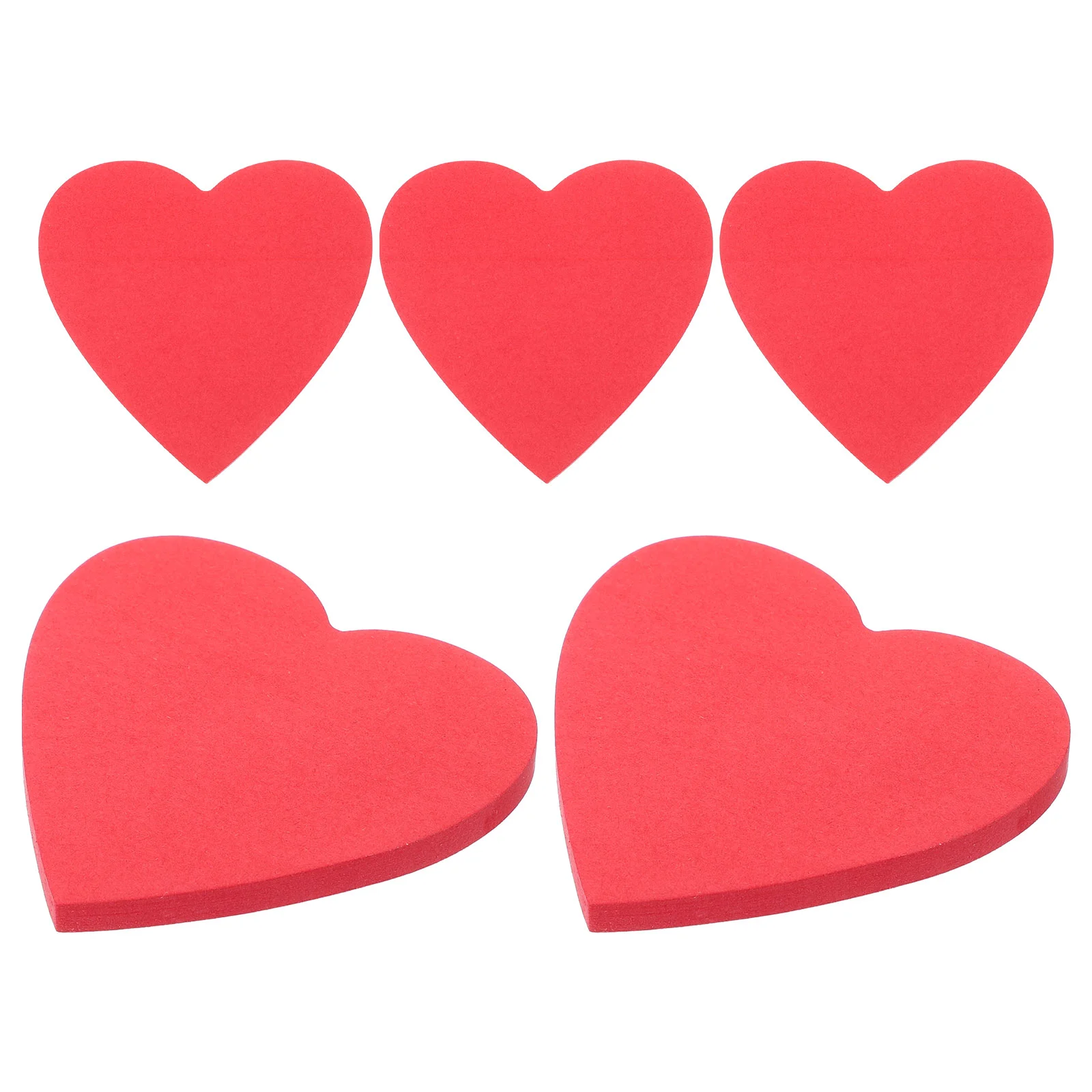 5 Books Scrapbook Stickers Red Love Note Self-adhesive Memo School Pads Simple Design Household for Office