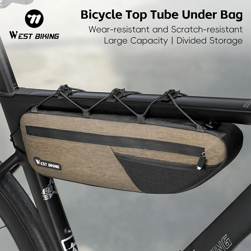 

WEST BIKING Bike Front Frame Bag Water-Resistant 1.6L Bikepacking For MTB Gravel Road Bike Cycling Triangular Crossbeam Pack