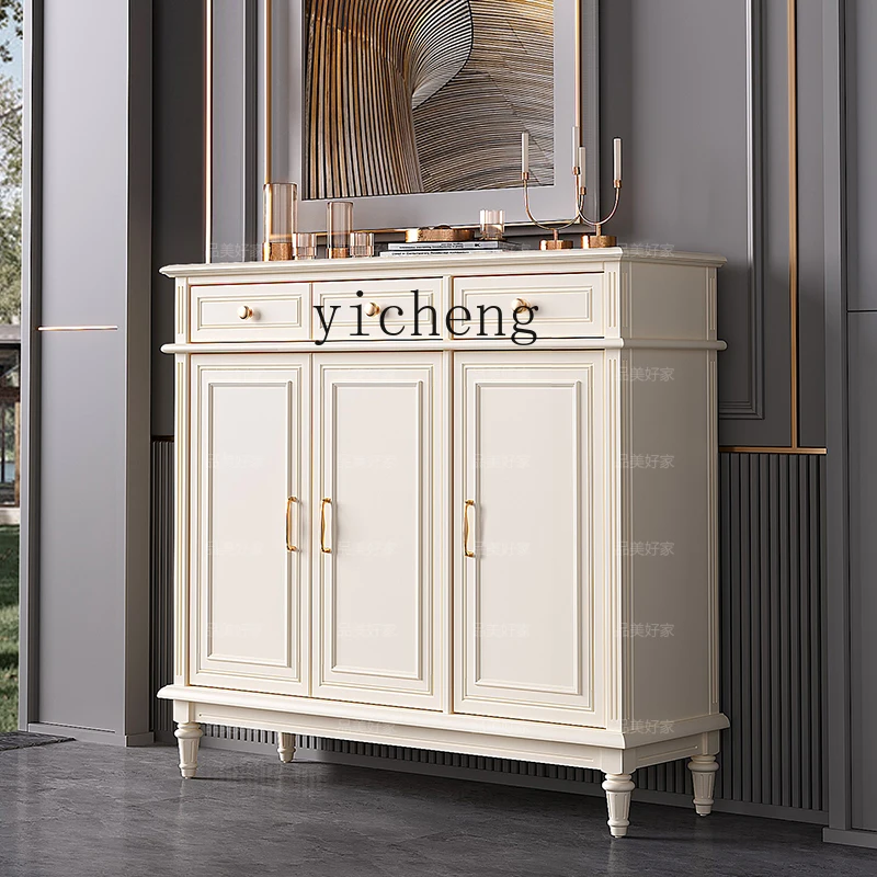 DSAentry-level household door storage cabinet aisle elevator ultra-thin entrance entrance entrance solid wood home shoe cabinet