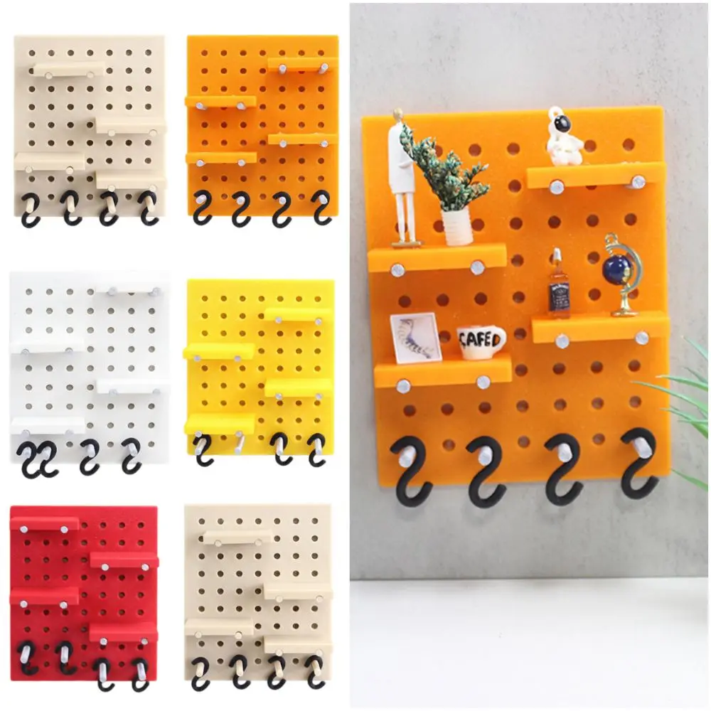 1/12 Scale Dollhouse Hole Board Multicolor Doll Accessories Miniature Pegboard Playing House Plastic Doll House Furniture