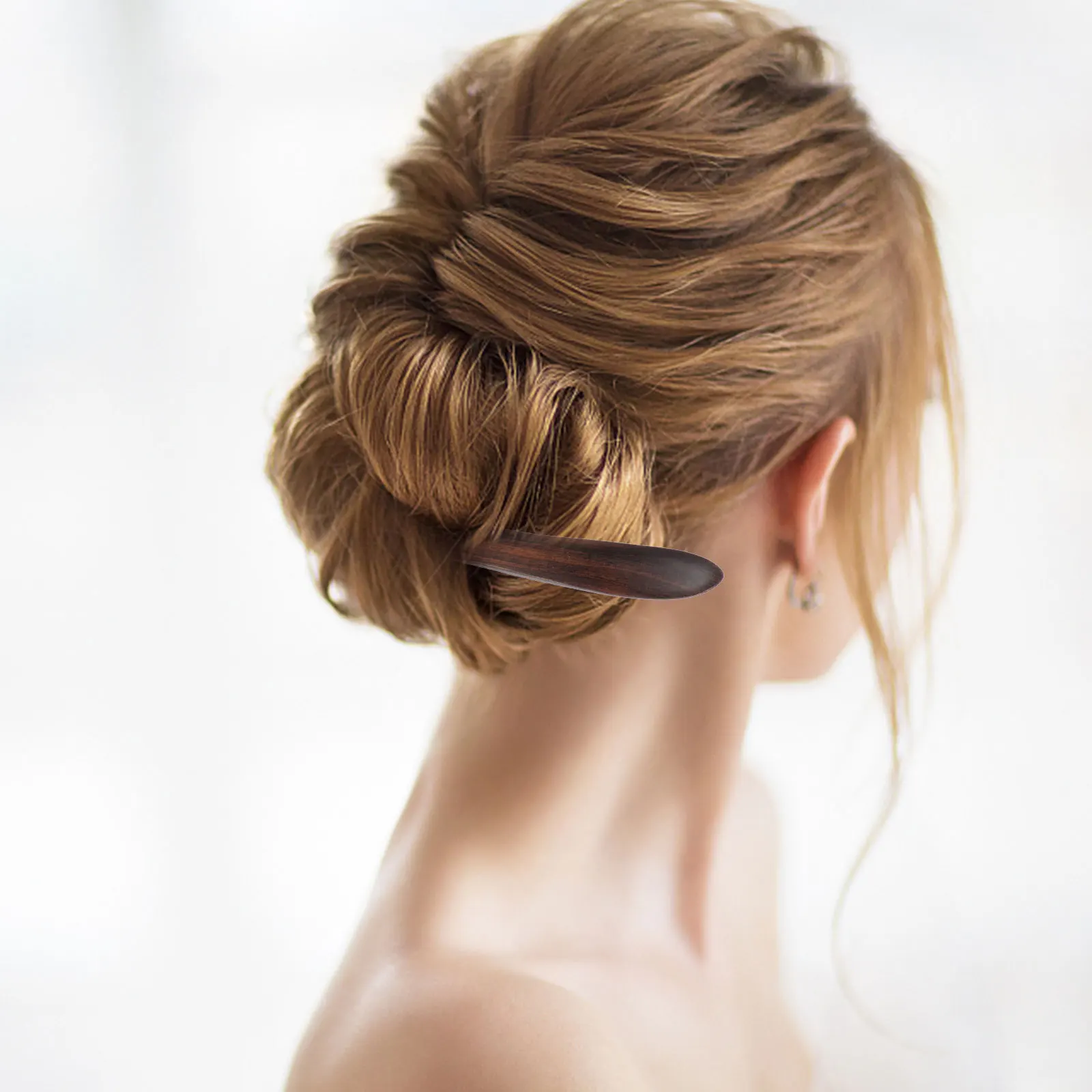 

Double Pointed Wooden Hairpin Vintage Sticks Women Hair Bun Chopsticks Durable Light Weight Long Ancient Style Prom Accessories