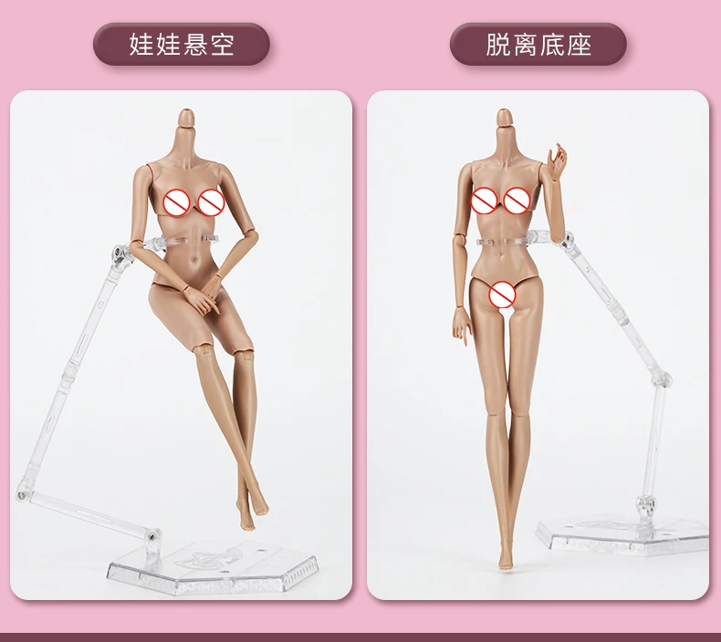 حامل دمية MENGF 1/6، حامل شفاف قابل للتعديل، جزء ملحق للعرض لشخصيات قابلة للجمع