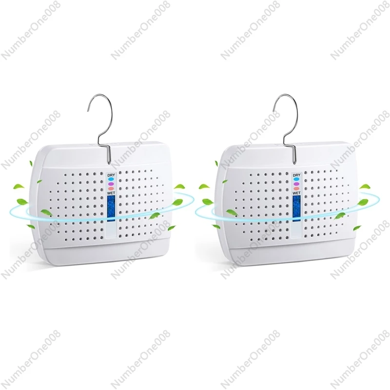 Rechargeable Small Dehumidifier, High-Efficiency Moisture Absorber For Bedroom, Wardrobe And Bookcase,EU Plug,2PCS Durable