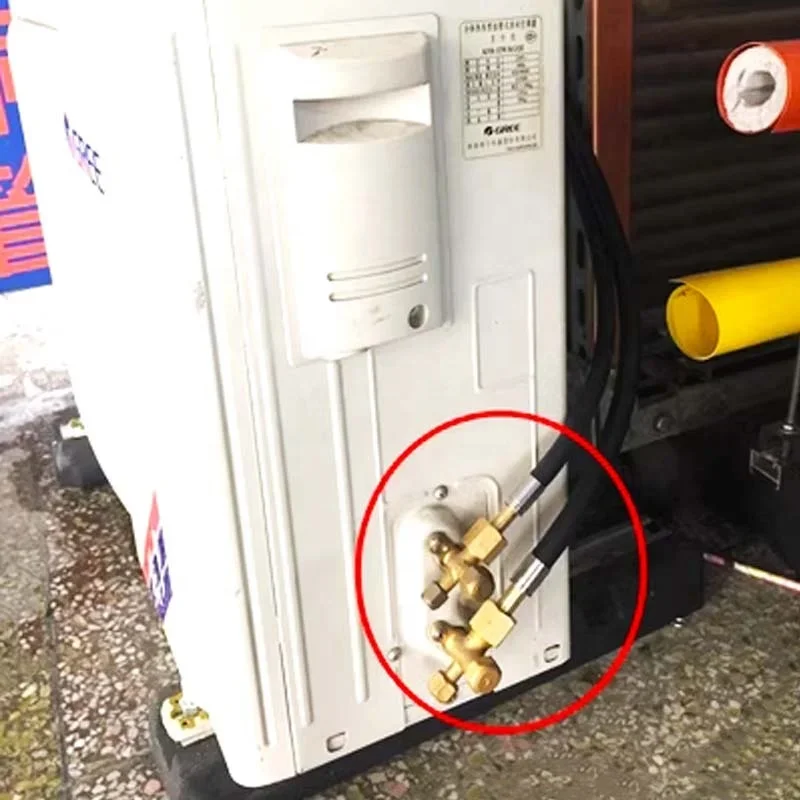 100개/CTN 1/4" 직선 엘보 AC 에어컨 부품 서비스 밸브