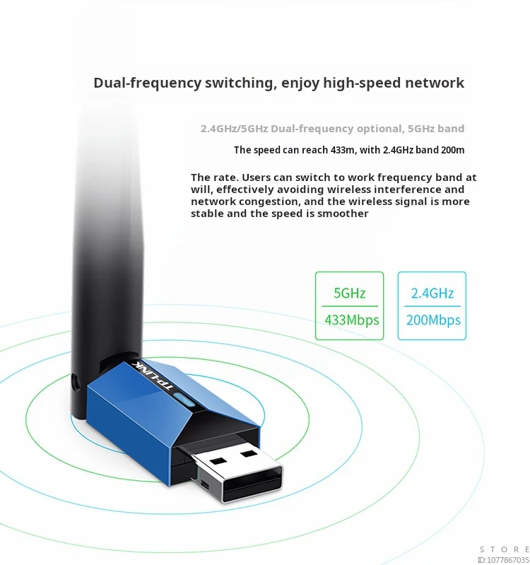 Imagem -05 - Tp-link-usb Wireless Network Card Tl-wdn5200h Driver- Version Ac650 Dual-band 5g Placa de Rede Transmissor Wi-fi Portátil