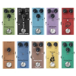 Elektro Gitar Efekt Pedalı Overdrive / Distortion Crunch / ABD Rüyası / Koro / Vintage Faz / Dijital Gecikme / Tremolo