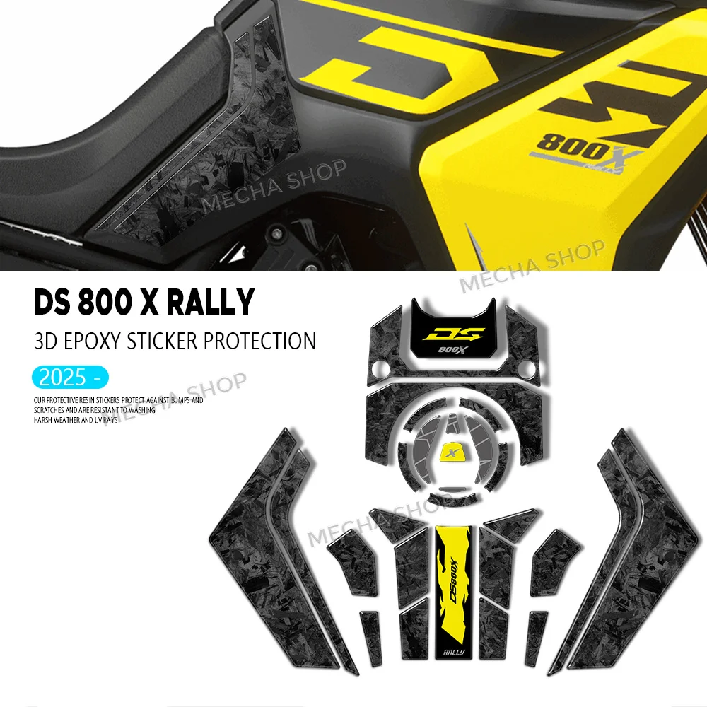 

Наклейки на боковые баки для Voge Valico 800DSX Rally 2025 DS800X, аксессуары, 3D-наклейки из смолы
