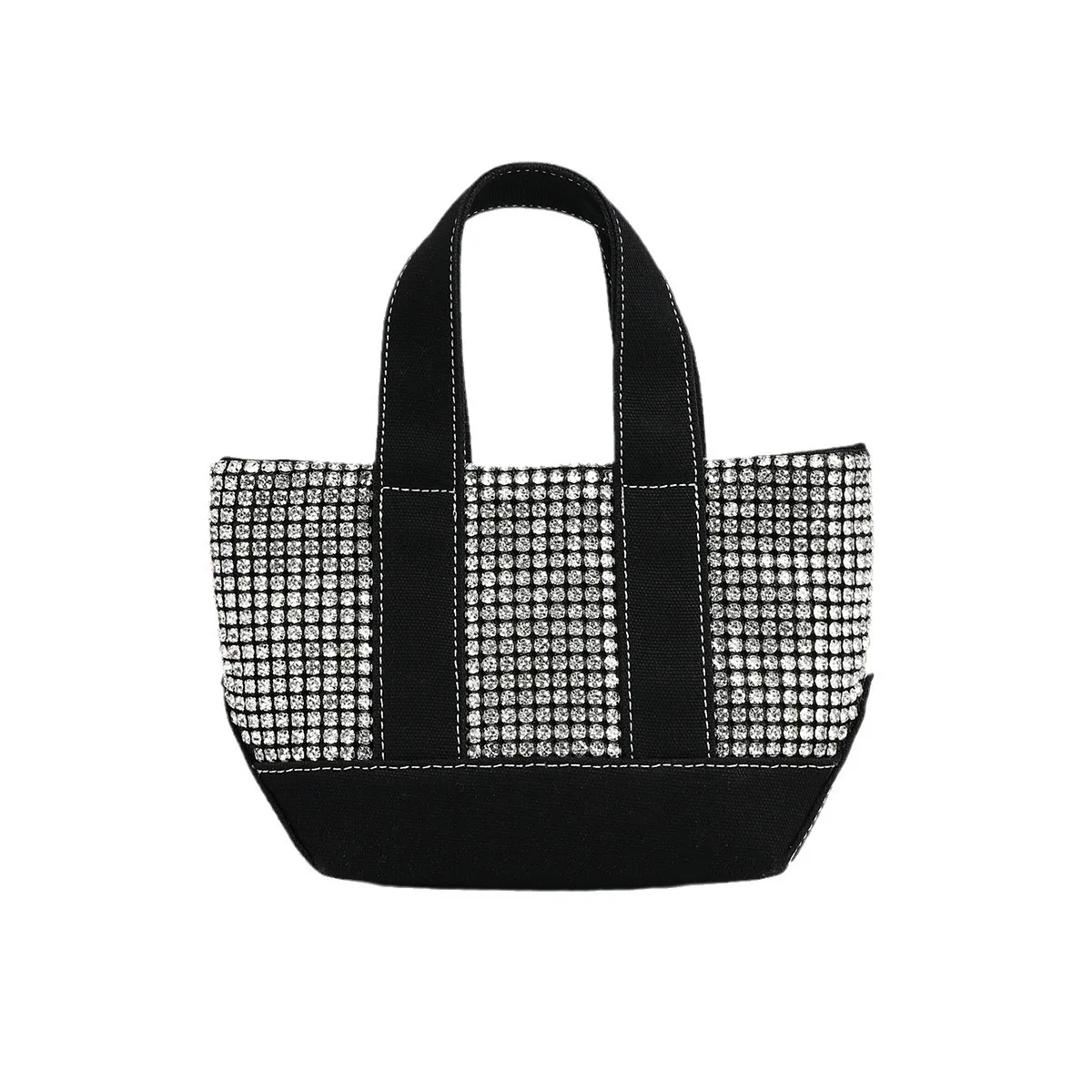 

Dinner Diamond Women's Bag Summer Fashion Chain Full Diamond Vegetable Basket Tote Bag Rhinestone Purse Bolsas Marcas Originales