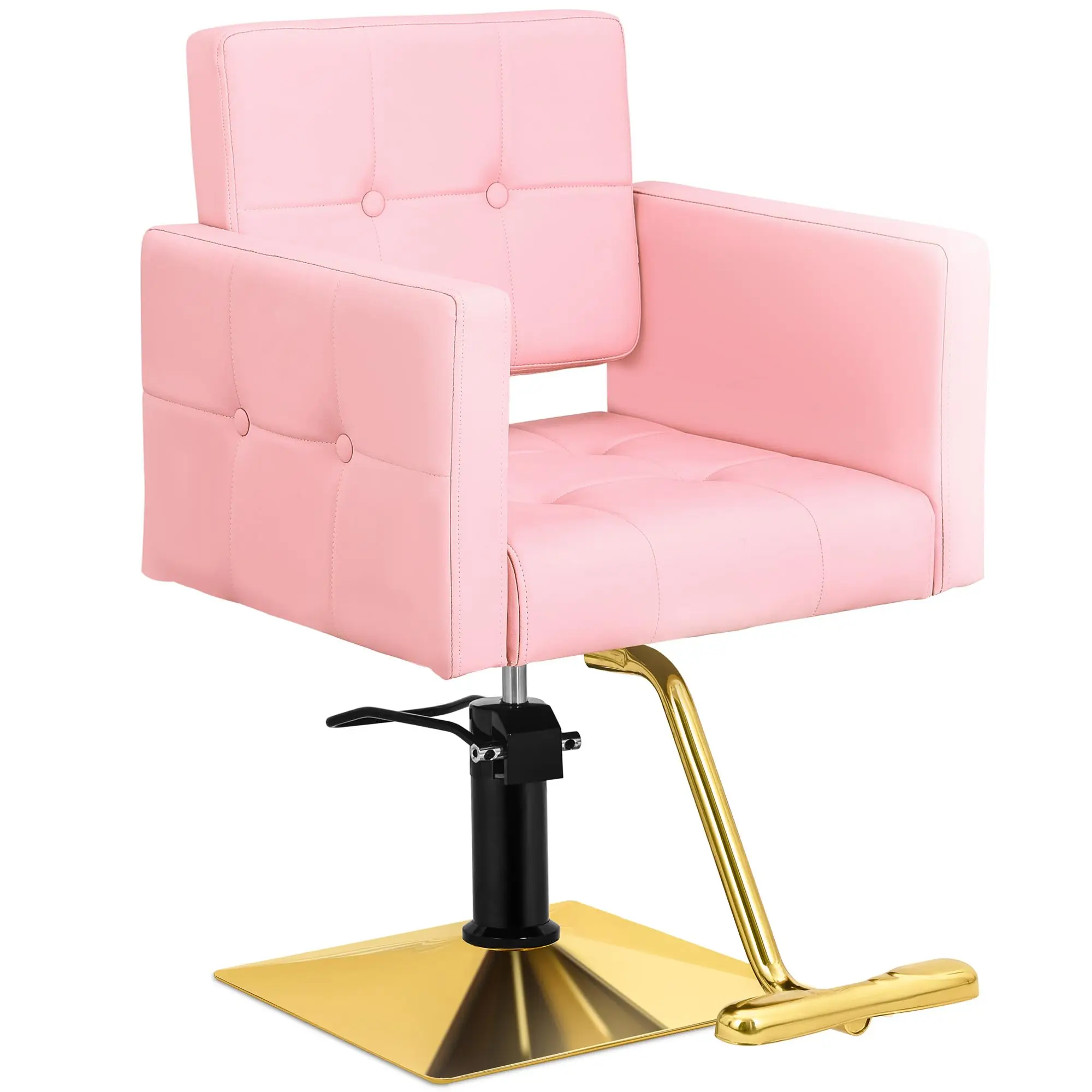Pink Barber Salon Chair for Hair Sylist, Height Adjustable Hydraulic Styling Chair, Beauty Salon Equipment with 360 ° Swivel
