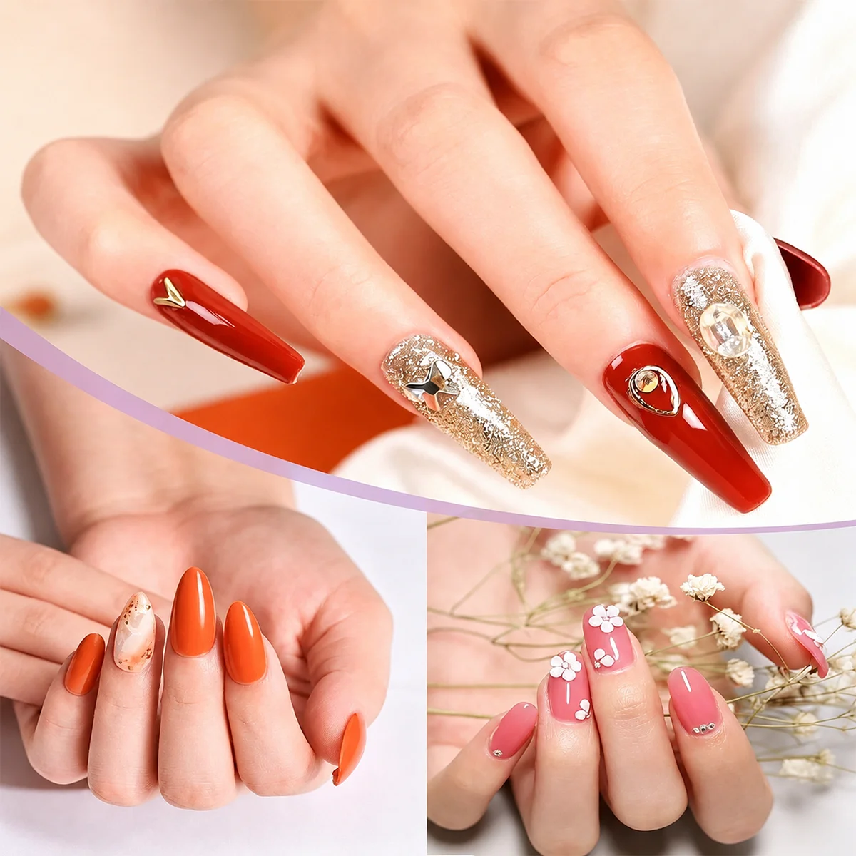 10 Stück/20 Stück 3-seitiger Nagelpufferblock 100/180 Körnung, Professionelle Maniküre-Pediküre-Nagelfeile, Schwarz-Lila Nagelkunst-Werkzeug – Detail 4