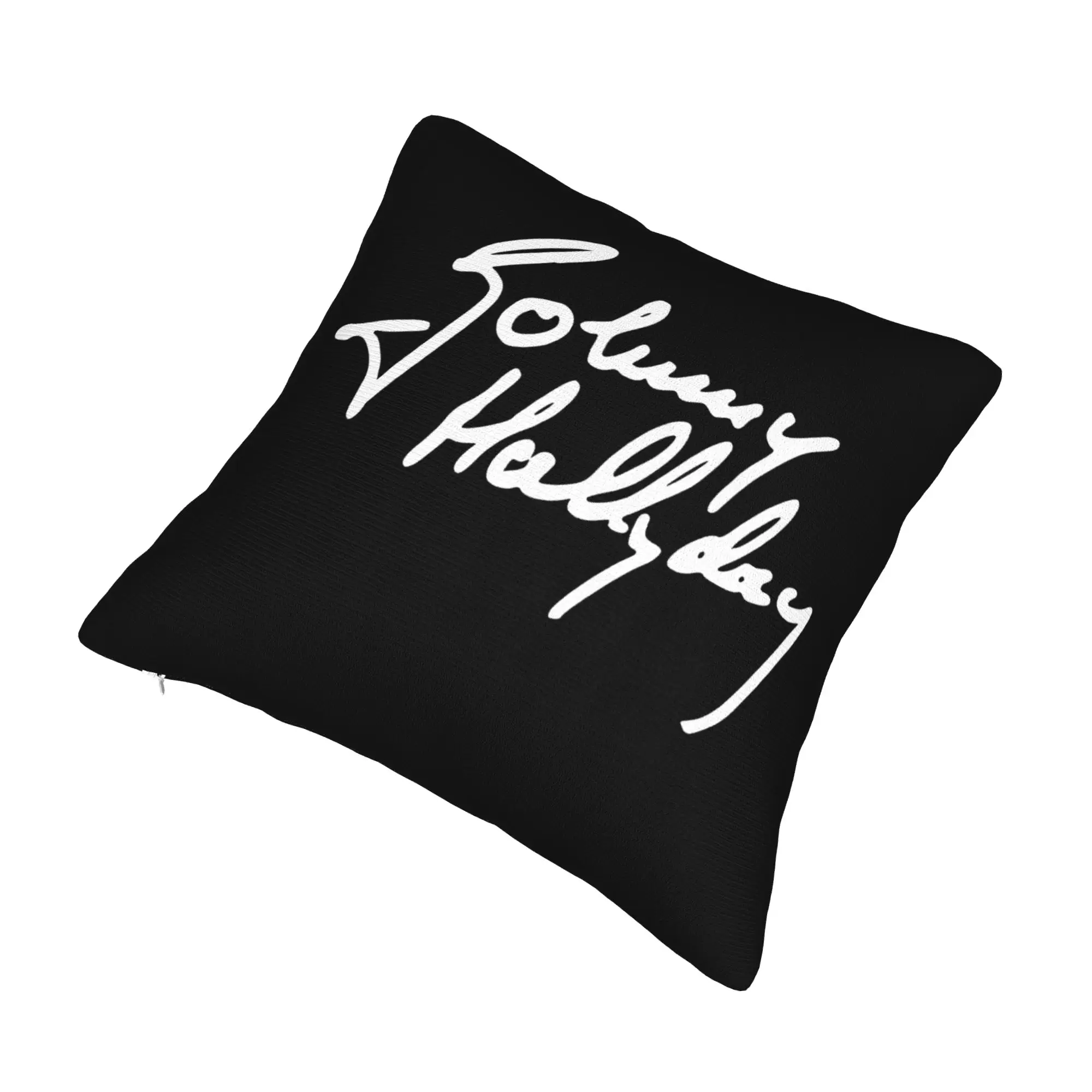 Nordic French Rock Legend Johnny Hallyday Sofa Cushion Cover Velvet  Pillow Case for Living Room