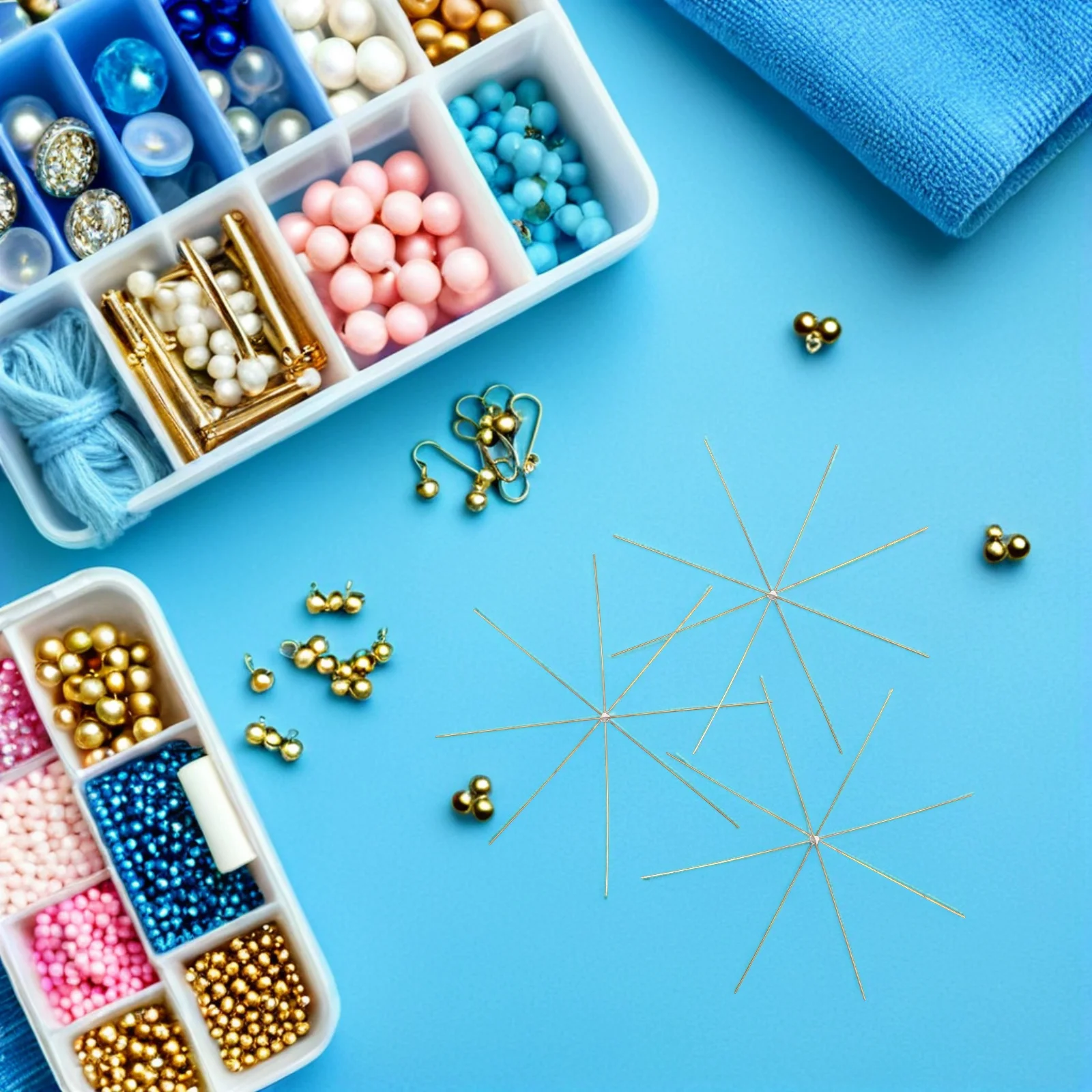 

30 PCS Metal Snowflake Decoration Copper Wire for Crafting Art Supplies DIY Ornaments