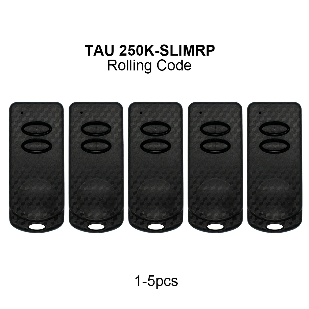 1-5pcs TAU 433.92MHz 250T-4RP 250K-SLIMR 250K-SLIMRP Rolling Code Compatible Remote Control for Garage Door