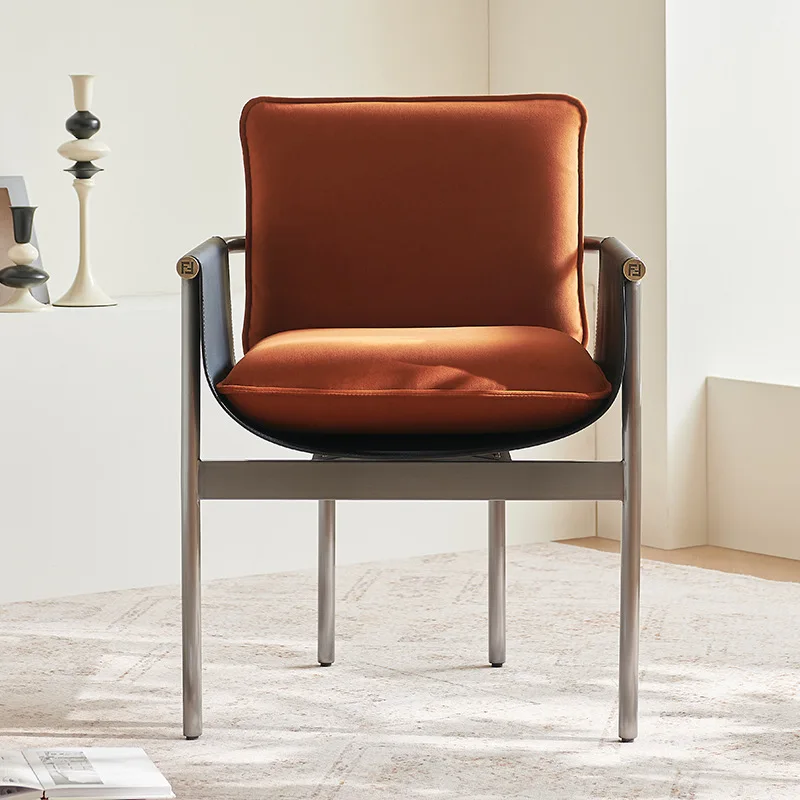 

Orange modern design dining room chair with coffee table for outdoor hotel living room villa school hospital apartment