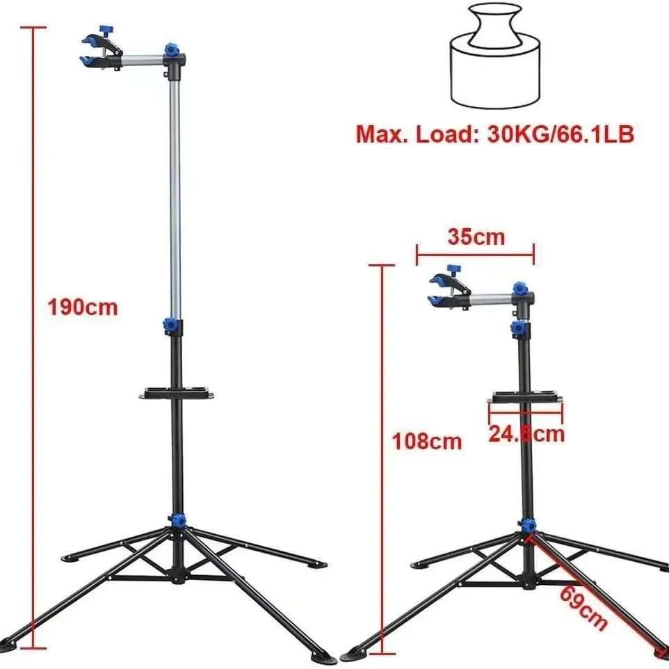 Heavy-Duty Steel Bike Repair Stand - Mountain Bicycle Maintenance Workstation for Workshop & Home